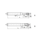 Solid carbide milling Ball nose cutter short cutting edge High-performance machining PM-2BFP - Makotools Industrial Supply Tools for Metal Cutting